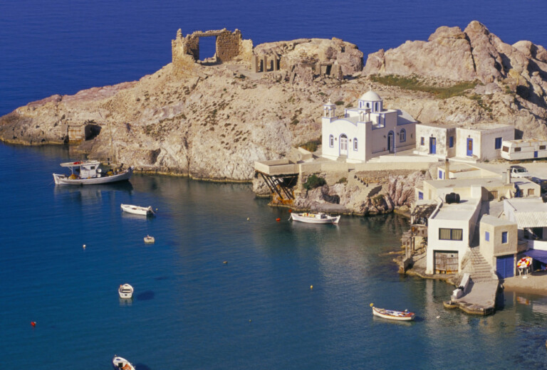 Vista dall'alto,dell'isola, di Milos