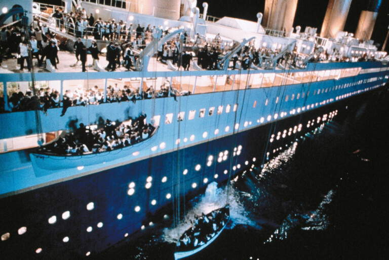 Scena del film Titanic del regista James Cameron