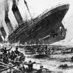Illustrazione storica dell'affondamento della SS TITANIC