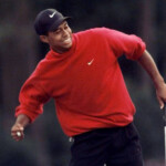 Tiger Woods festeggia la vittoria del torneo di golf Masters