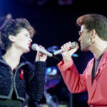 George Michael e Lisa Stansfield sul palco del Freddie Mercury Tribute Concert