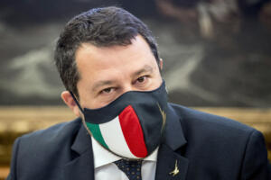 Matteo Salvini alla presentazione del libro di Corrado Ocone