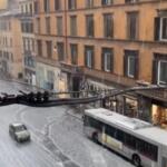Forte grandinata a Roma, la capitale si imbianca