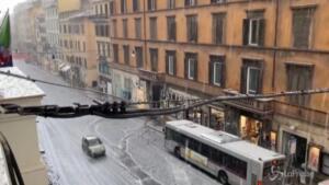Forte grandinata a Roma