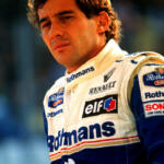 Il pilota Ayrton Senna a Imola nel 1994.