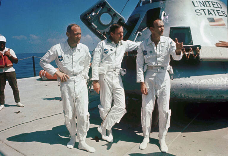 Gli astronauti dell'Apollo 11.