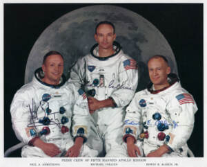 Michael Collins, Aldrin e Armstrong Luna luglio 1969