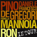 La copertina del disco In Tour (2002) con Fiorella Mannoia, Pino Daniele e Ron