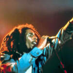 Bob Marley in concerto a Los Angeles.