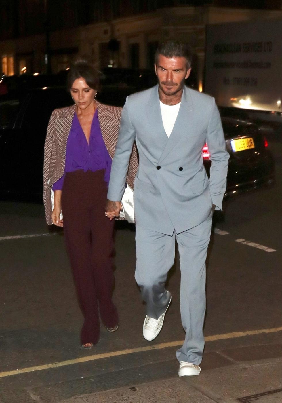 David e Victoria Beckham ad una cena a Londra