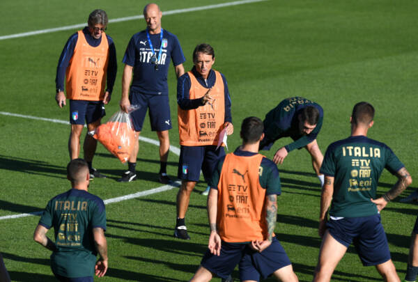 Nazionale, azzurri in allenamento a Coverciano