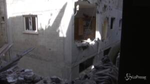 Gaza, case distrutte dopo i raid israeliani