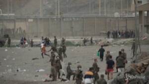 Ceuta, le immagini dalla spiaggia