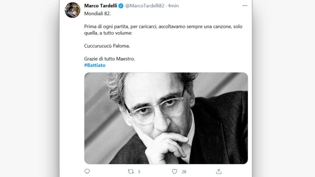 Galleria foto 'Franco Battiato, il saluto dei social al cantautore siciliano' - foto 13