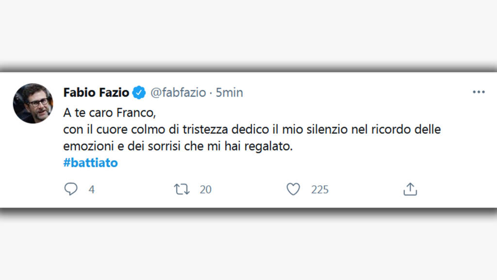 Galleria foto 'Franco Battiato, il saluto dei social al cantautore siciliano' - foto 11