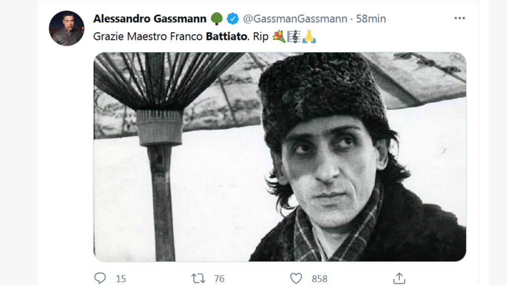 Galleria foto 'Franco Battiato, il saluto dei social al cantautore siciliano' - foto 12