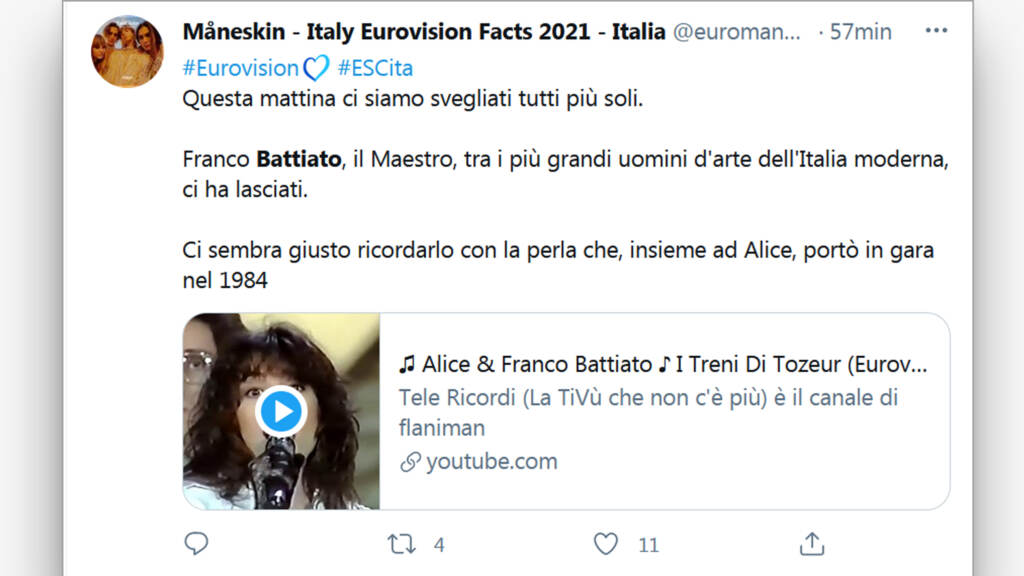 Galleria foto 'Franco Battiato, il saluto dei social al cantautore siciliano' - foto 5