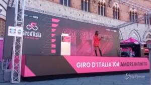 Palco della tappa di Siena del Giro d'Italia 2021