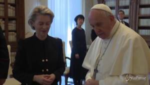 Ursula von der Leyen e Papa Francesco
