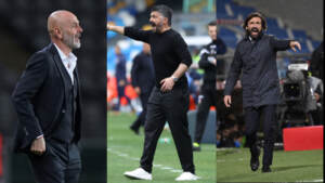 Volata Champions, Pioli, Gattuso, Pirlo