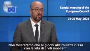 Bielorussia, Michel: “Non accettiamo che si giochi alla roulette russa con civili innocenti”