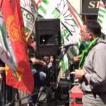 Roma, manifestazione unitaria dei sindacati in Piazza Montecitorio