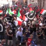 CasaPound manifesta a Roma. Tanti gli attivisti senza mascherine