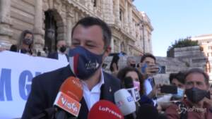 Matteo Salvini davanti alla Corte di Cassazione