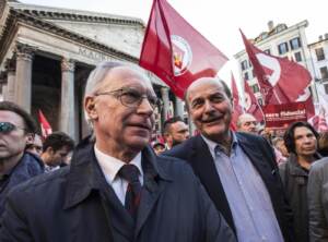 Mdp e Articolo1 al Pantheon contro la legge elettorale Rosatellum bis