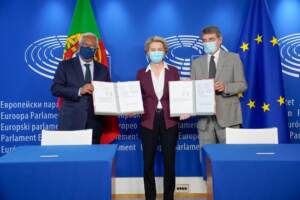 Von der Leyen, Sassoli, Costa