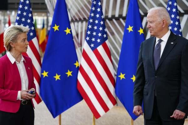 Vertice Ue-Usa, von der Leyen a Biden: “Siamo diversi ma uniti per la democrazia”