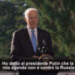 Usa-Russia, Biden: “Agenda Usa non è contro i russi, incontro con Putin positivo”