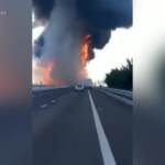 Incidente tra camion, incendio in A1: due vittime