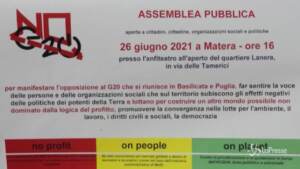 Matera, assemblea pubblica contro il G20 di martedì 29 giugno