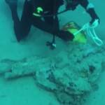 Cagliari, recuperati reperti archelogici: c’è anche un cannone della Seconda Guerra Mondiale