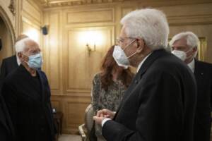 Il Presidente della Repubblica Mattarella incontra Giorgio Armani a Parigi