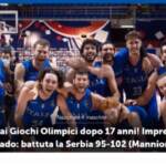 Italbasket a Tokyo, Serbia battuta 102-95