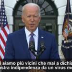 Biden: “Stati Uniti vicini all’Indipendenza dal virus”