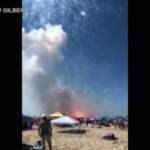 Usa, fuochi d’artificio esplodono accidentalmente su una spiaggia