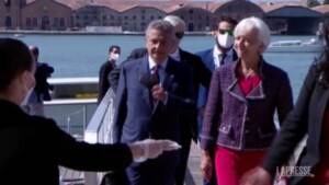 G20 economia, l’arrivo all’Arsenale di Venezia di Franco e Gentiloni