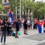 Barcellona, protesta anti-regime di fronte al consolato cubano