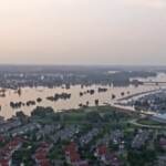 Maltempo, il tramonto sul Limburgo dopo le inondazioni