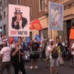 Roma, il corteo dei lavoratori Whirlpool arriva al Mise