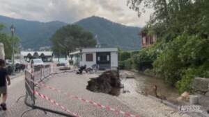 Maltempo, allagamenti e frane nel Comasco