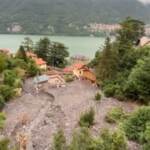 Maltempo nel comasco, il comune di Laglio travolto da una frana