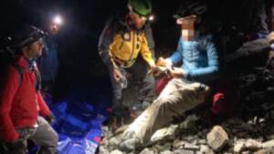 Foto del Soccorso Alpino sul Monte Bianco
