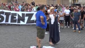 manifestanti no green pass a roma