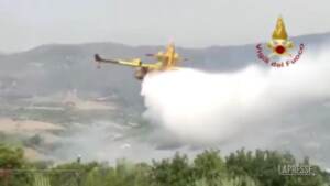 Canadair in azione in Sicilia