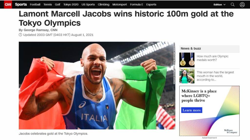 Galleria foto 'La stampa estera celebra Jacobs e Tamberi' - foto 4