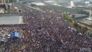 Beirut, manifestazione di protesta nell’anniversario dell’esplosione